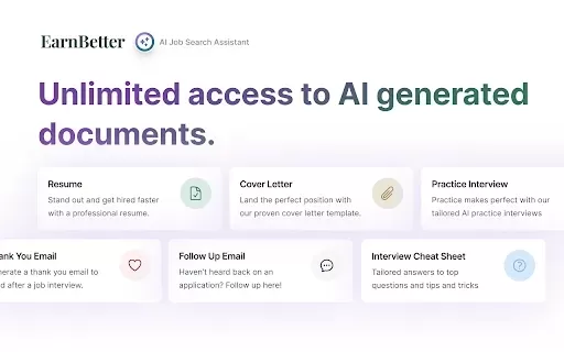 Earnbetter - AI Job Search Tracker.