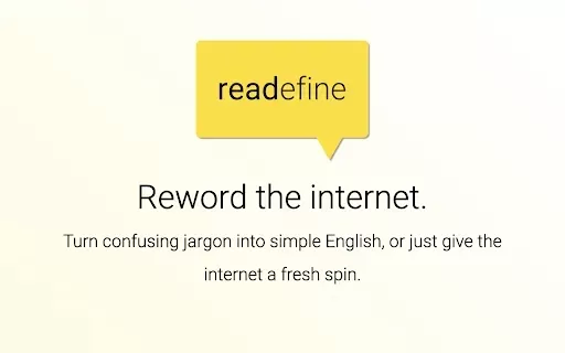 Readefine - Reword the Internet