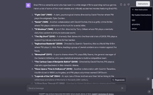 Easily manage your custom instructions right into Chat-GPT - Chrome Extension