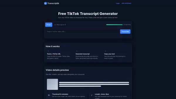Transcriptik AI