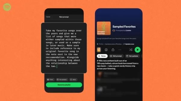 Spotify推出「提示式播放清單」功能，這項全新人工智慧工具現已開放美國與加拿大地區的Premium用戶使用。此功能讓訂閱者無需具備音樂術語知識，僅需透過對話式、詳盡的文字提示即可建立個人化播放清單，系統將同時分析即時音樂趨勢與個人聆聽紀錄。
