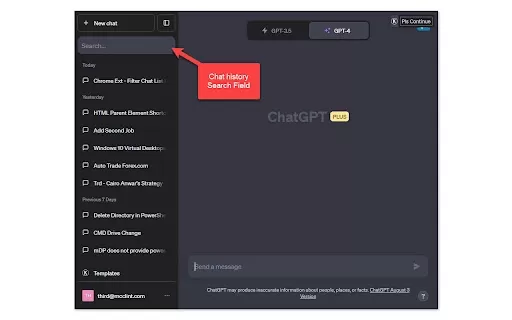 ChatGPT Chat History Search & Filter - Chrome Extension