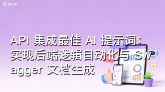 API 集成最佳 AI 提示词:实现后端逻辑自动化与 Swagger 文档生成