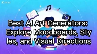 Melhores geradores de arte com IA: explore painéis de inspiração, estilos e direções visuais