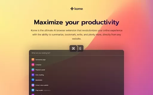 Kome - Chrome Extension
