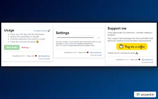 HearMeOut - Chrome Extension