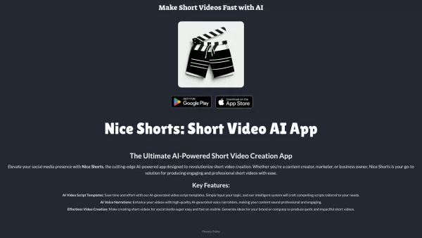 Nice Shorts - Short Video AI App