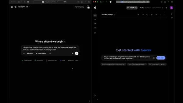 CHATGPT 0.3 vs. Gemini 2.5 Pro:编码摊牌