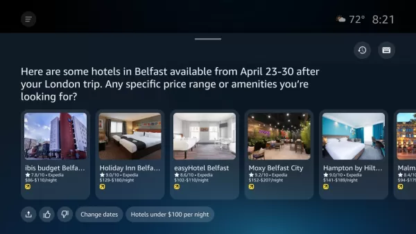 showing a screenshot from the Alexa+ digital assistant on an Amazon TV