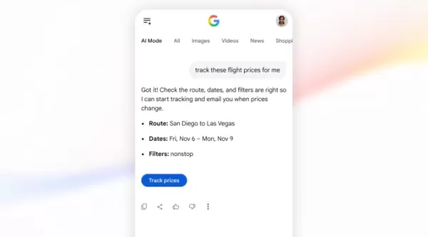 Google's AI Mode can now track flight prices, help book hotels, and more