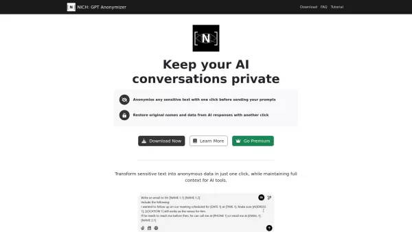 NICH: GPT Anonymizer
