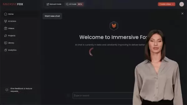 Immersive Fox: Cree rápidamente vídeos generados por IA con actores virtuales
