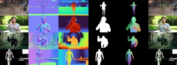 Google DeepMind ha lanzado GenCeption, un modelo basado en el marco Wan2.1 de Alibaba que transforma la generación de vídeo en un motor de análisis visual. Realiza cinco tareas fundamentales de forma simultánea, entre las que se incluyen la estimación de profundidad, la segmentación y la estimación de la pose 3D en una sola pasada. Entrenado únicamente con 7.500 vídeos sintéticos de una sola persona, es capaz de generalizar a escenas con varias personas, animales y robots. El modelo pequeño procesa 81 fotogramas en 6 segundos; el modelo grande, de 14.000 millones de parámetros, tarda 10 segundos, conservando detalles sutiles como los bigotes y el pelaje de un gato.