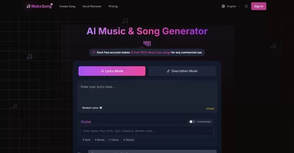 AI Song Generator-Make Song
