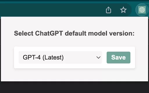Change the default GPT model version of ChatGPT - Chrome Extension