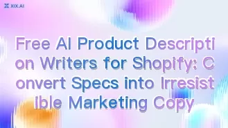 Shopify용 무료 AI 상품 설명 생성기: 제품 사양을 매력적인 마케팅 문구로 변환하세요