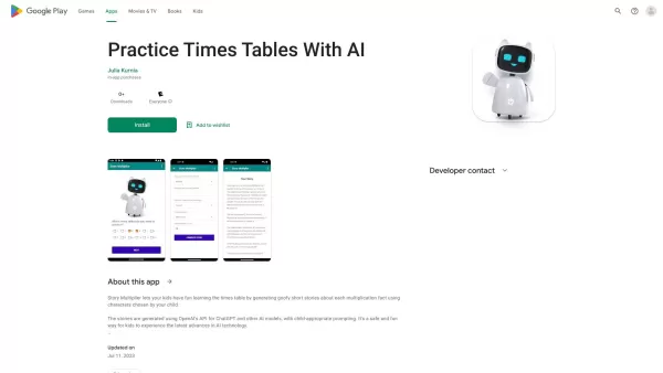 Times Table Story Generator
