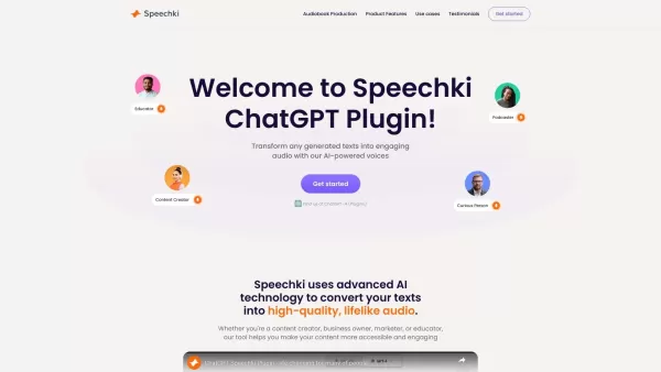 Speechki ChatGPT Plugin: anything audio