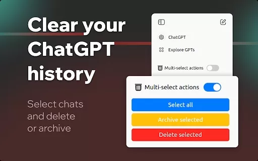 ChatGPT Delete All Chats - Chrome Extension