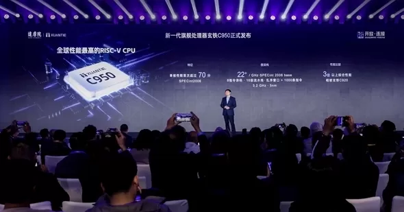 La DAMO Academy d'Alibaba a lancé le processeur Xuantie C950, établissant un nouveau record mondial de performances RISC-V avec un score SPECint2006 de plus de 70 en mode monocœur. Il s'agit du premier processeur à prendre en charge en natif des modèles de grande envergure comportant des milliers de milliards de paramètres, tels que le Qwen3-235B. Les livraisons de processeurs RISC-V devraient atteindre 3,6 milliards d'unités d'ici 2031, Xuantie étant déjà utilisé dans plus de 200 puces produites en série.