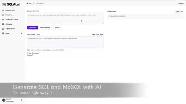 SQLAI.AI 튜토리얼로 AI 기반 SQL 및 NoSQL 쿼리 생성 마스터하기