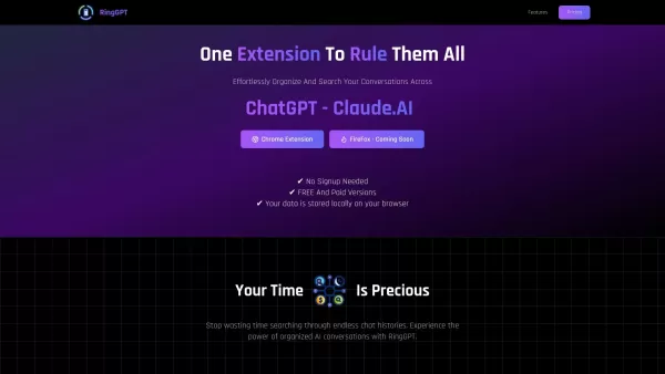 RingGPT - Organize AI conversations