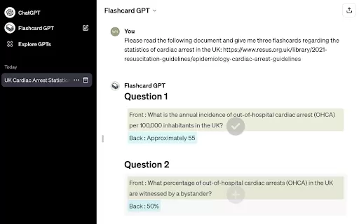 Flashcard GPT - Chrome Extension