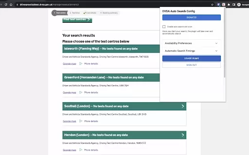 Test Date Finder Extension - Chrome Extension