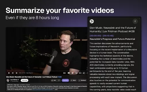 Awesum: AI YouTube video summaries