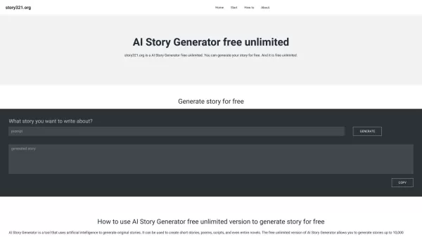 AI Story Generator free unlimited