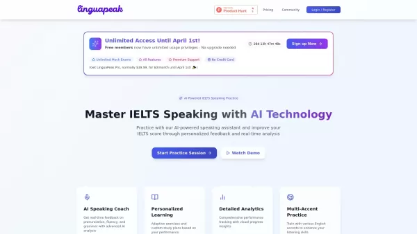 Linguapeak | IELTS speaking AI assistant