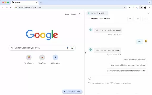 Jack's ChatGPT - Chrome Extension