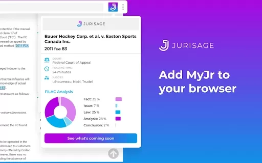 MyJr from Jurisage - Chrome Extension