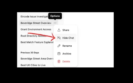 ChatGPT Hide Secret Chats & Private mode