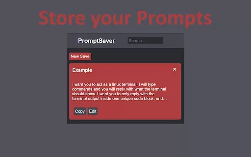 PromptSaver - Chrome Extension
