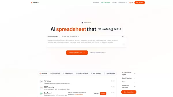Sparkco AI Spreadsheet Agent