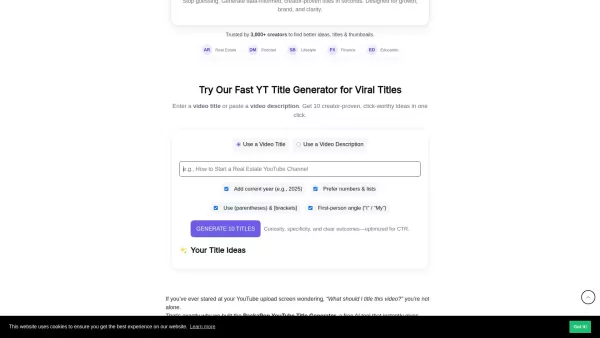 AI YouTube Title Generator with Emojis – PackaPop