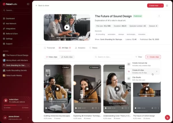 Rebel Audio is a new AI podcasting tool aimed at first-time creators