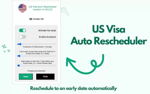 US Visa Appointment Rescheduler - Chrome Extension