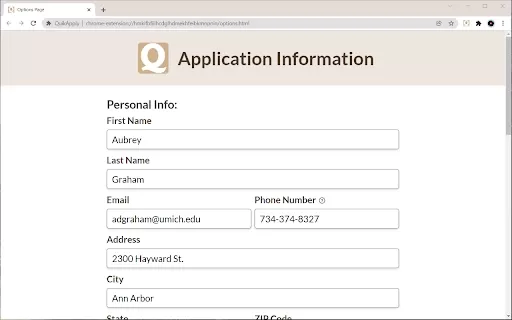 Job Application Autofiller - Chrome Extension