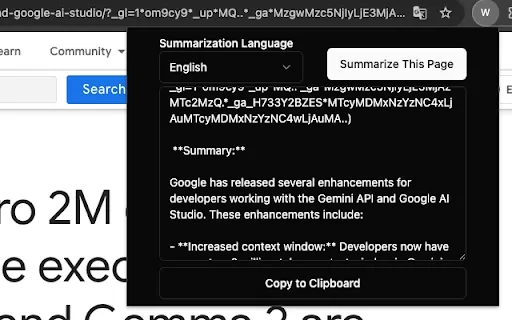 Web Distiller AI - Chrome Extension