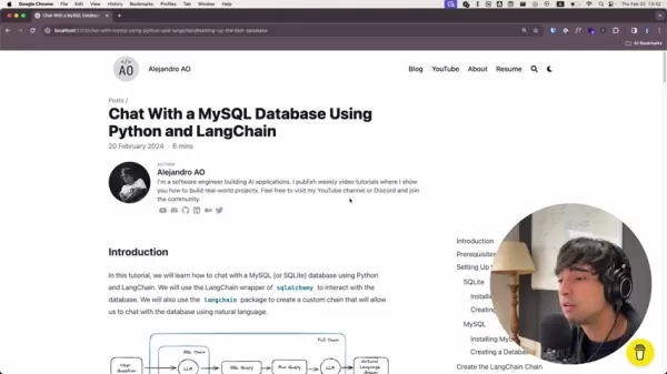 Чат с базой данных MySQL с использованием Python и LangChain: подробное руководство