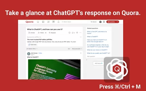 ChatGPT Quora Extension - Chrome Extension