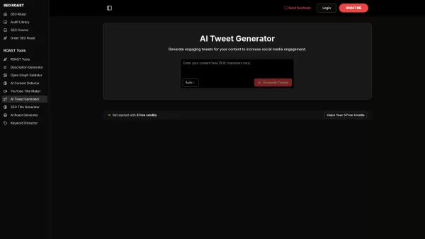 AI Tweet Generator | ROAST TOOLS
