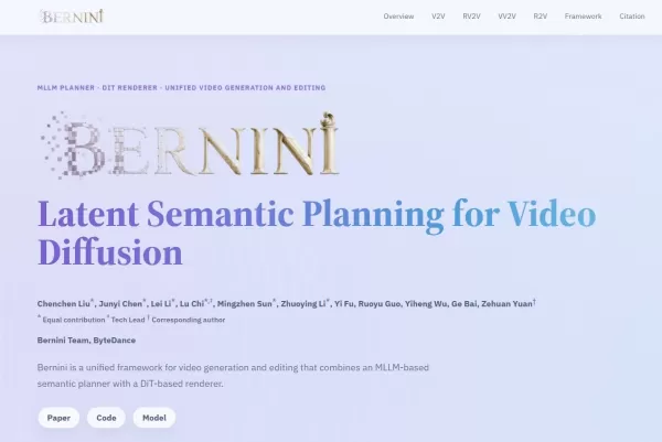 ByteDance Open Sources Bernini Framework for Unified Video Generation and Editing