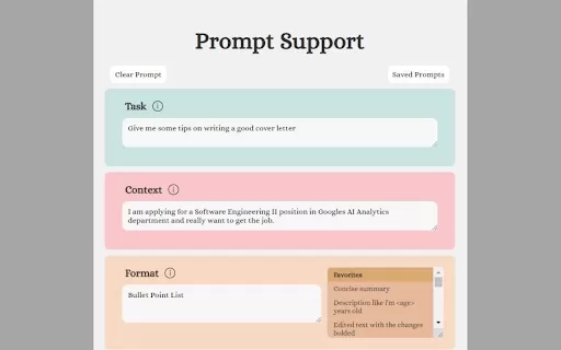 Prompt Support - Chrome Extension
