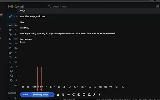 Better My Email Plugin