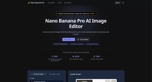 Nano Banana Pro - AI Image Editor | Edit Photo with Text | 4K Output