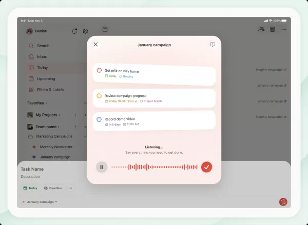 Todoist AI Feature Adds Voice Commands for Creating Tasks