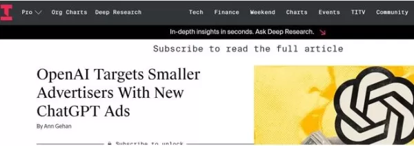 OpenAI 將 ChatGPT 的廣告策略從高預算的品牌行銷活動，轉向以小型及在地企業為目標的自助服務模式。該公司已取消 20 萬美元的最低消費門檻，並正在測試以轉換為導向的廣告，朝著類似 Meta 和 Google 的績效導向模式邁進，以推動可擴展的營收成長。